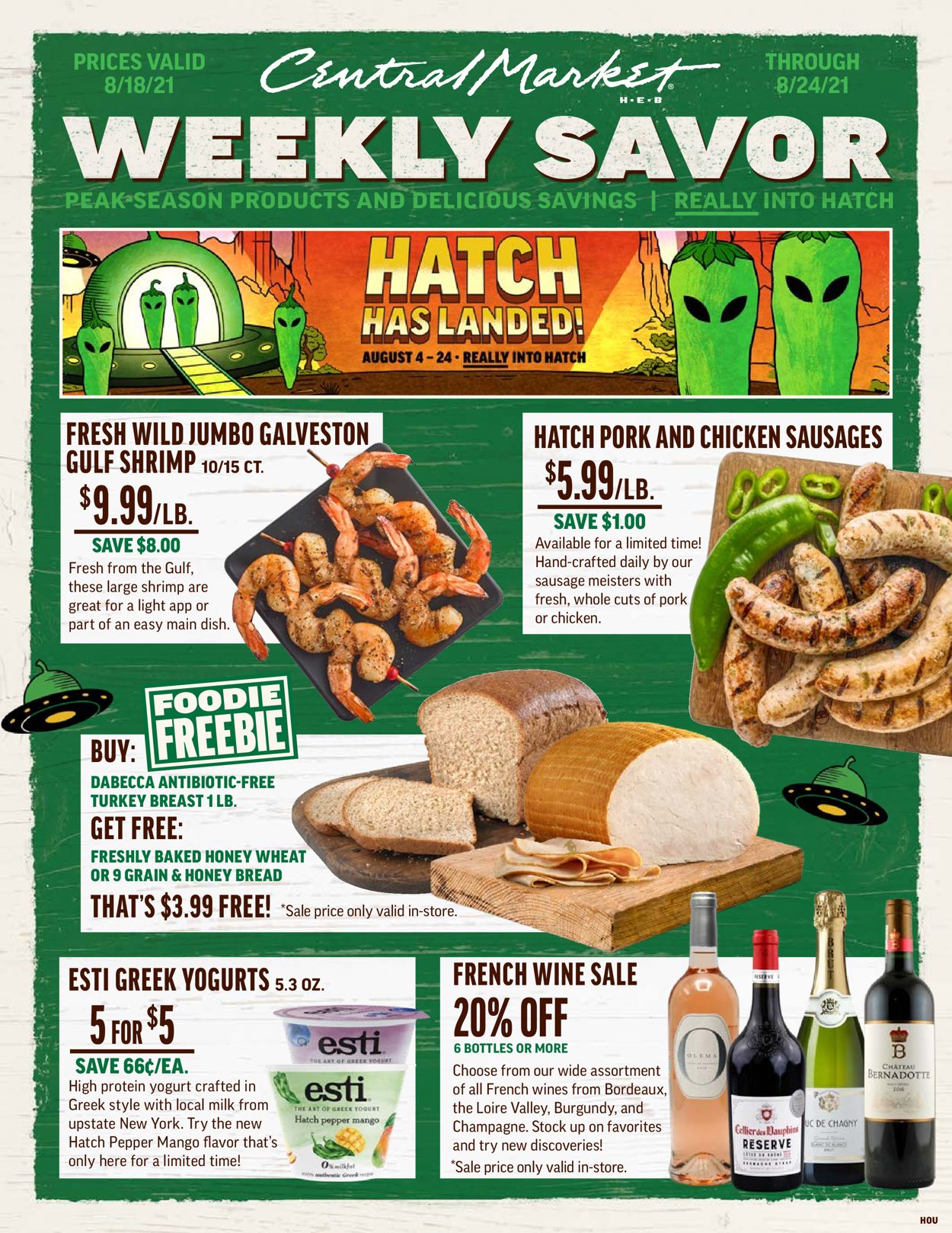 Central Market Ad from 08/18/2021
