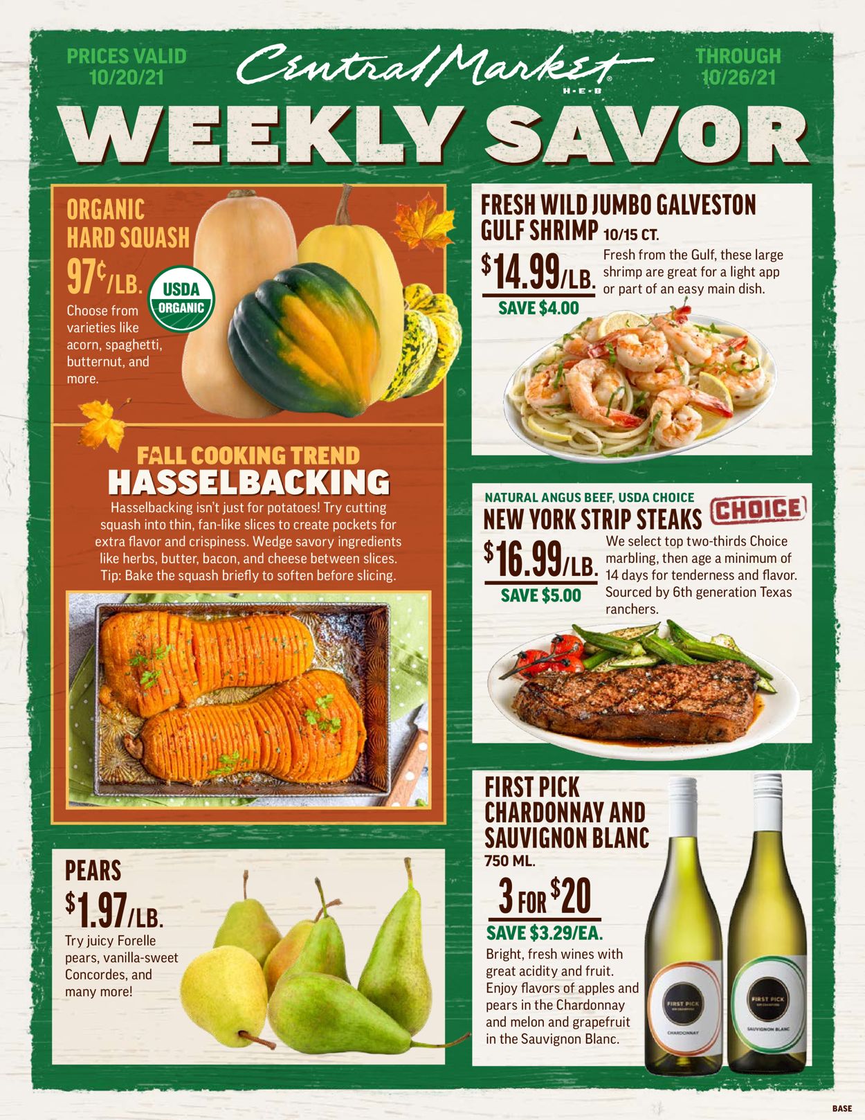 Central Market Ad from 10/20/2021