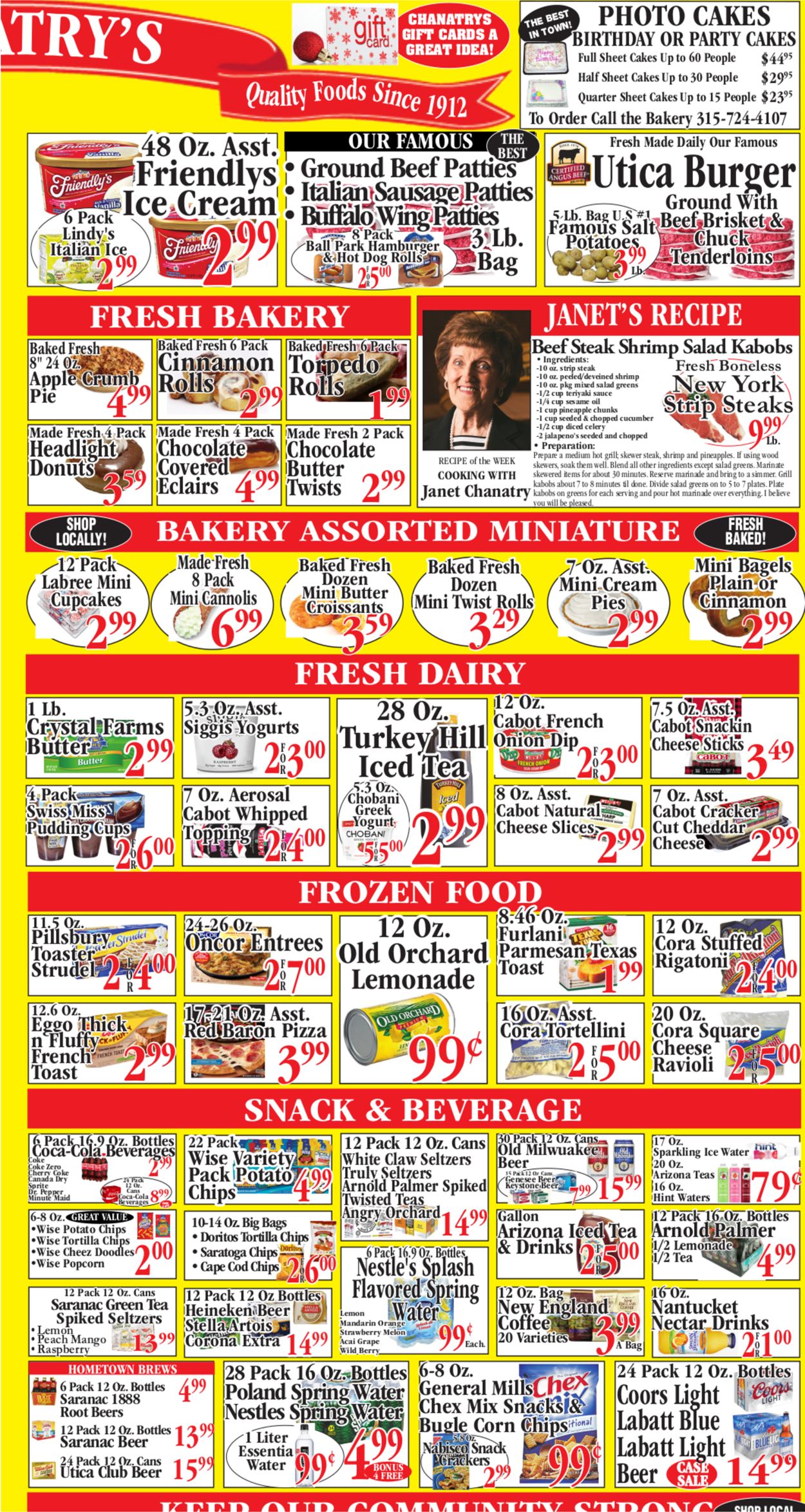 Chanatry's Hometown Market Ad from 08/16/2020