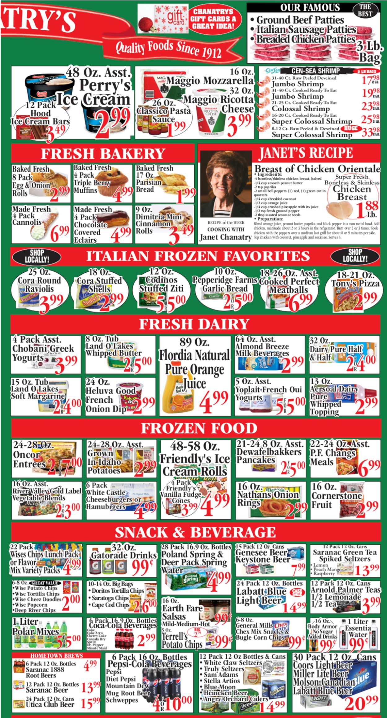 Chanatry's Hometown Market Ad from 09/27/2020