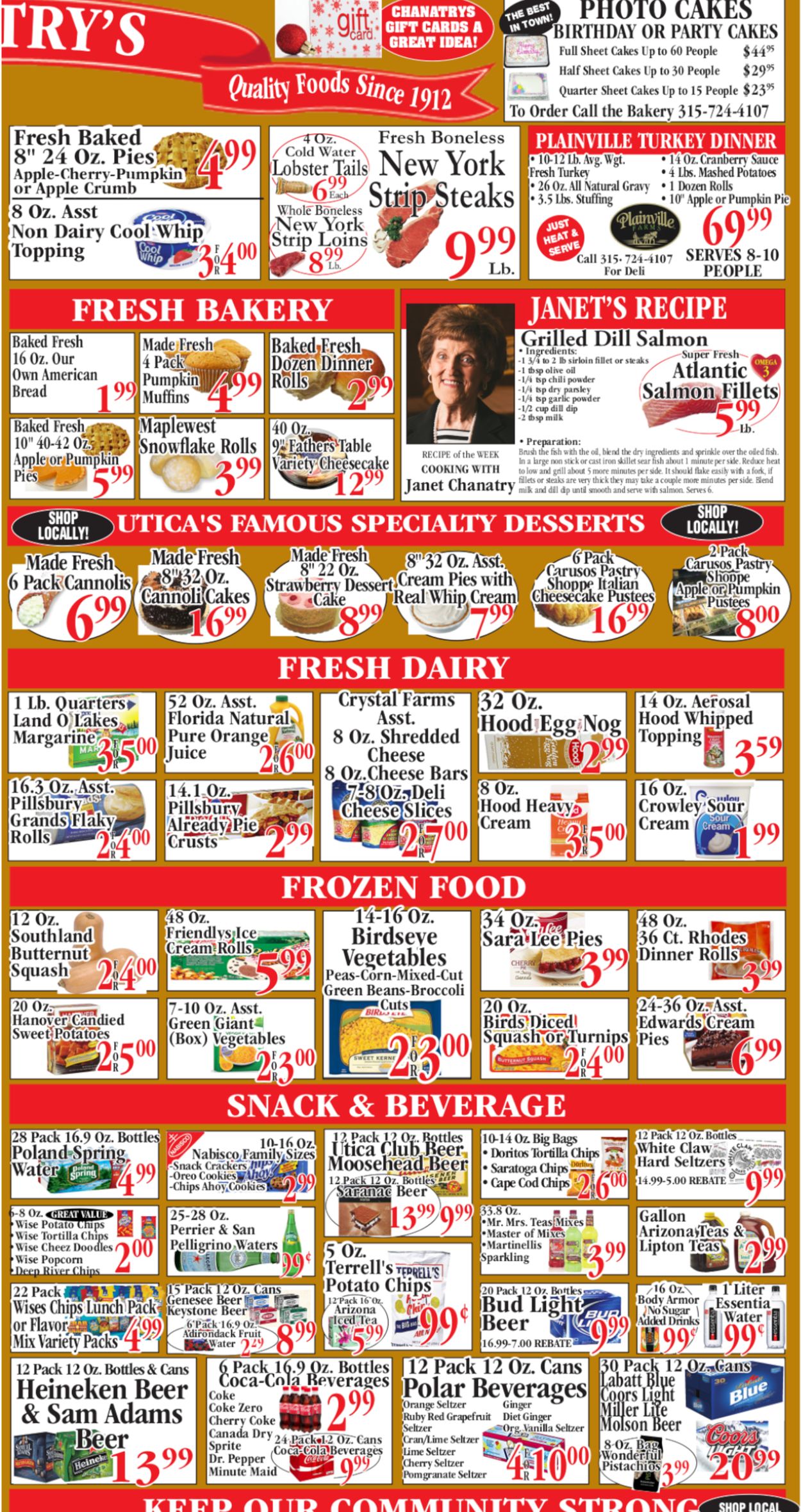 Chanatry's Hometown Market Ad from 11/15/2020