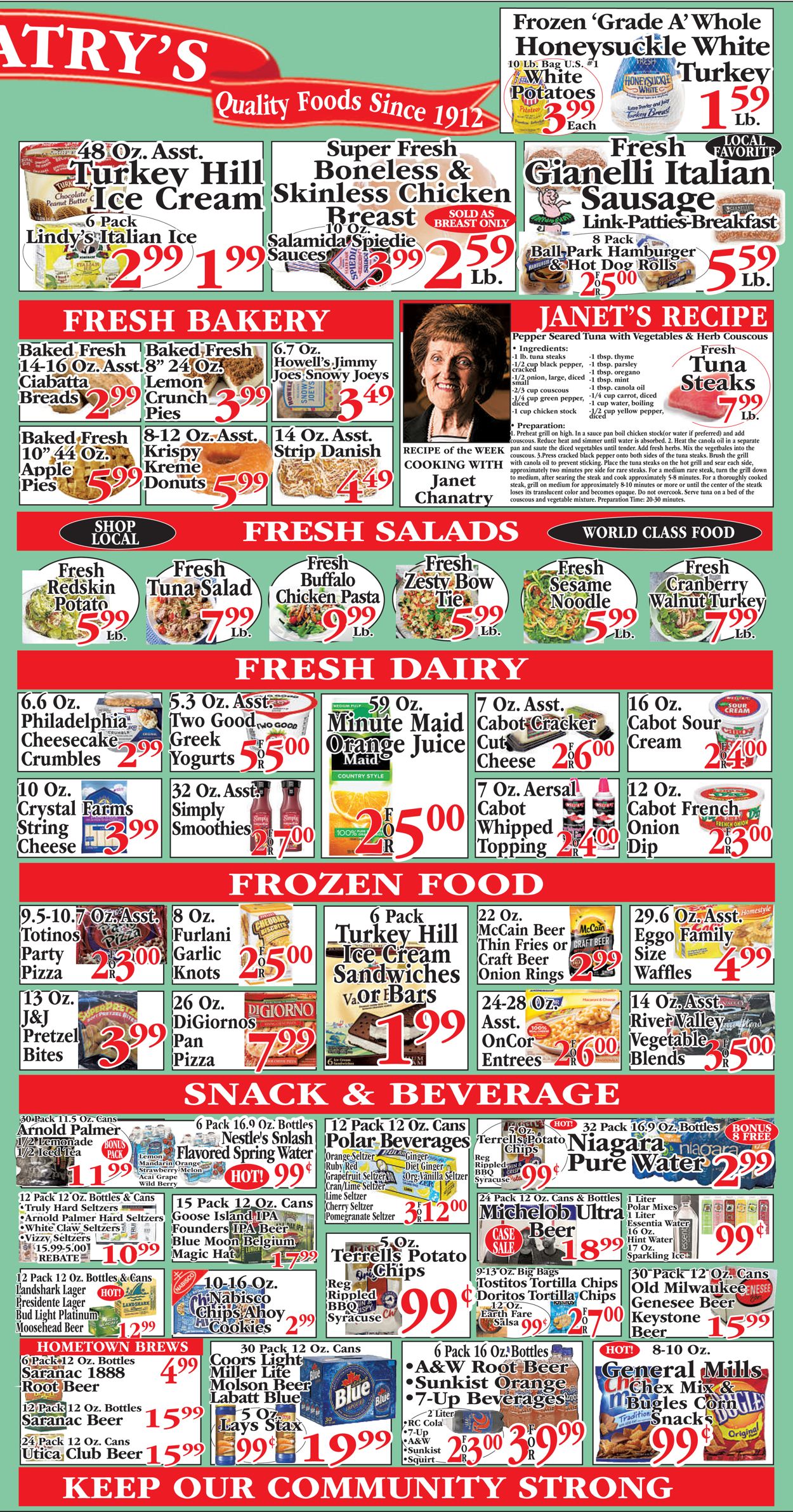 Chanatry's Hometown Market Ad from 08/08/2021