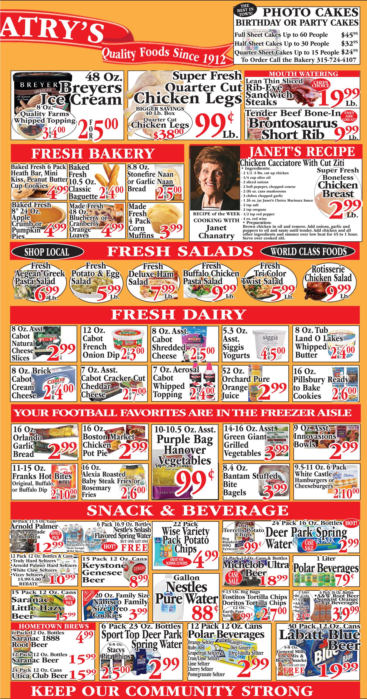 Chanatry's Hometown Market Ad from 10/17/2021