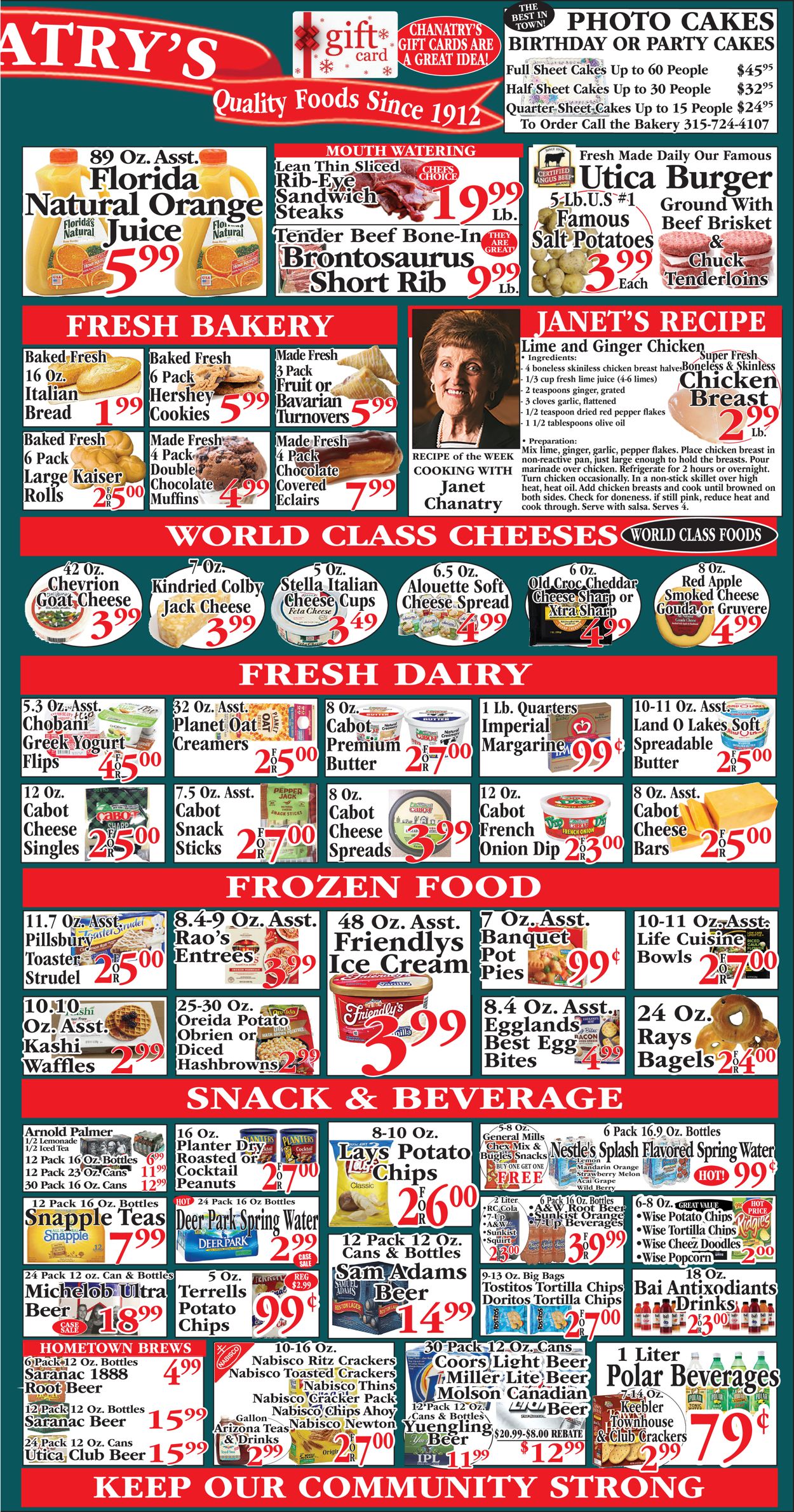 Chanatry's Hometown Market Ad from 11/28/2021