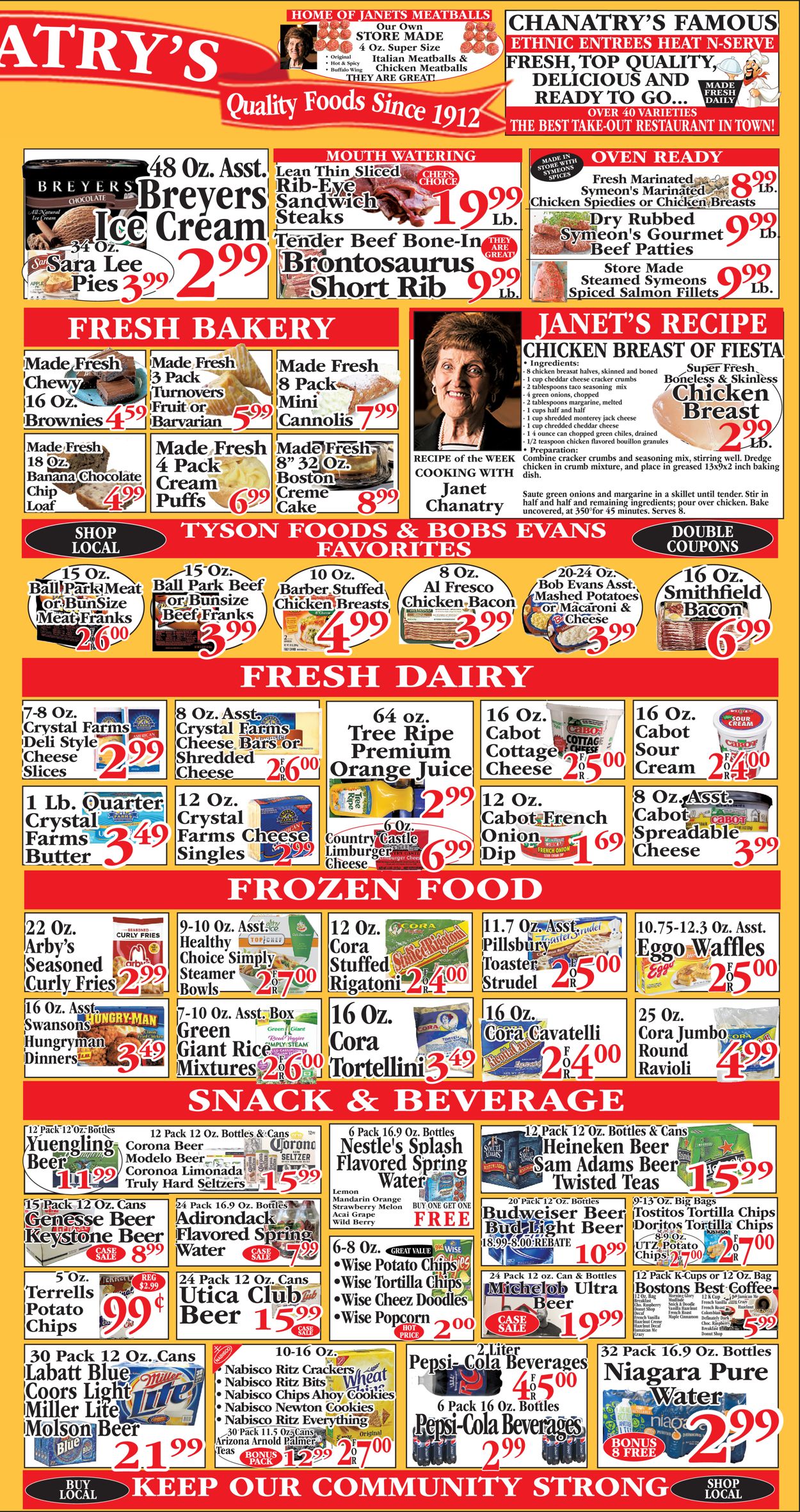Chanatry's Hometown Market Ad from 01/16/2022
