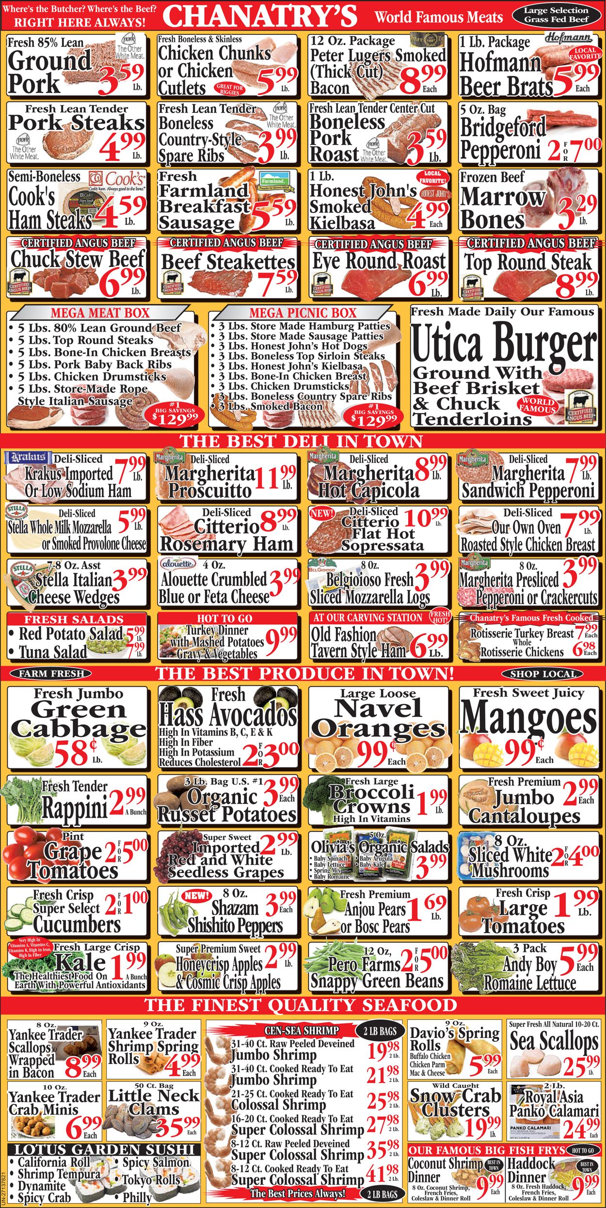Chanatry's Hometown Market Ad from 01/16/2022