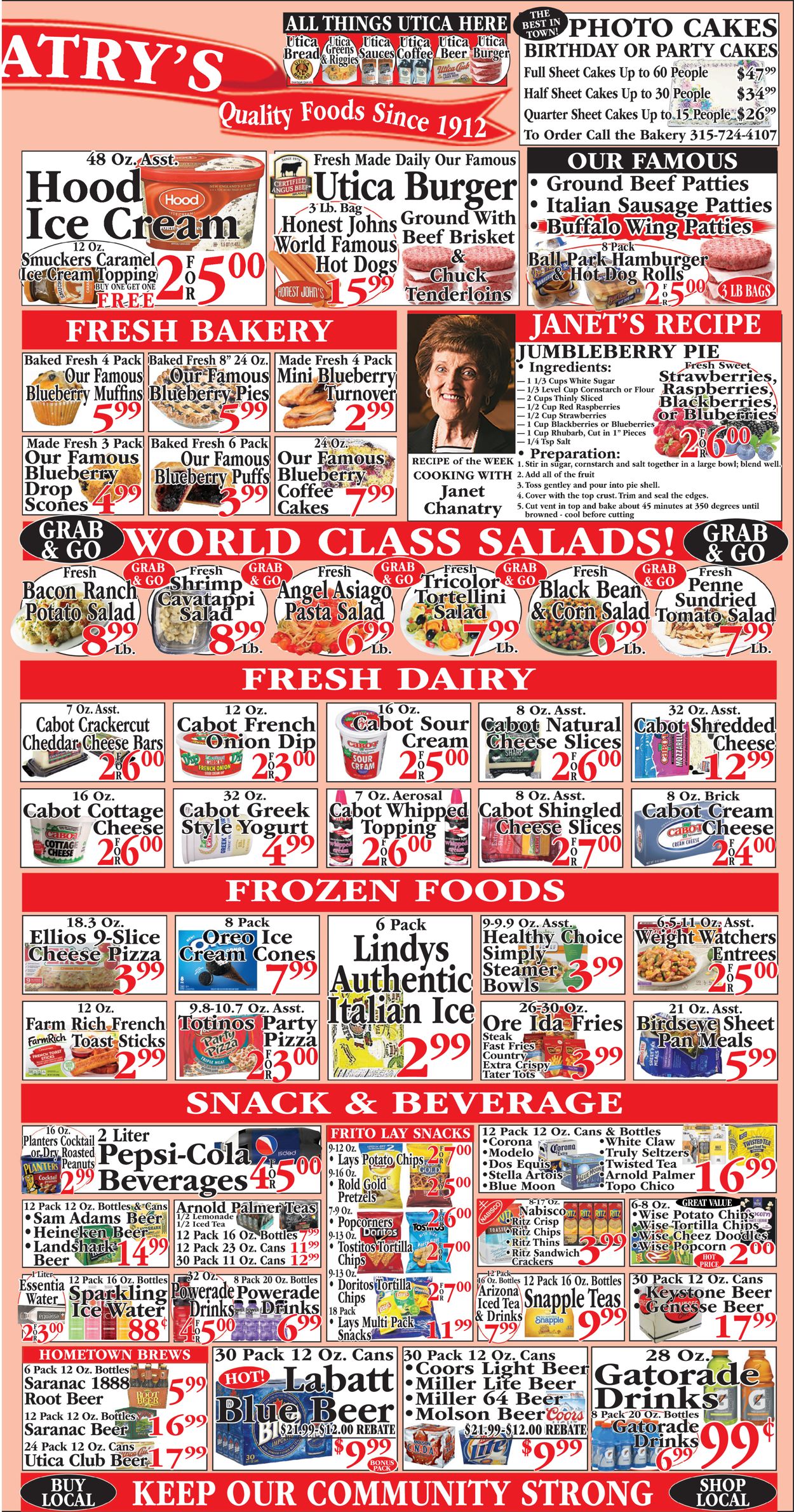Chanatry's Hometown Market Ad from 08/07/2022