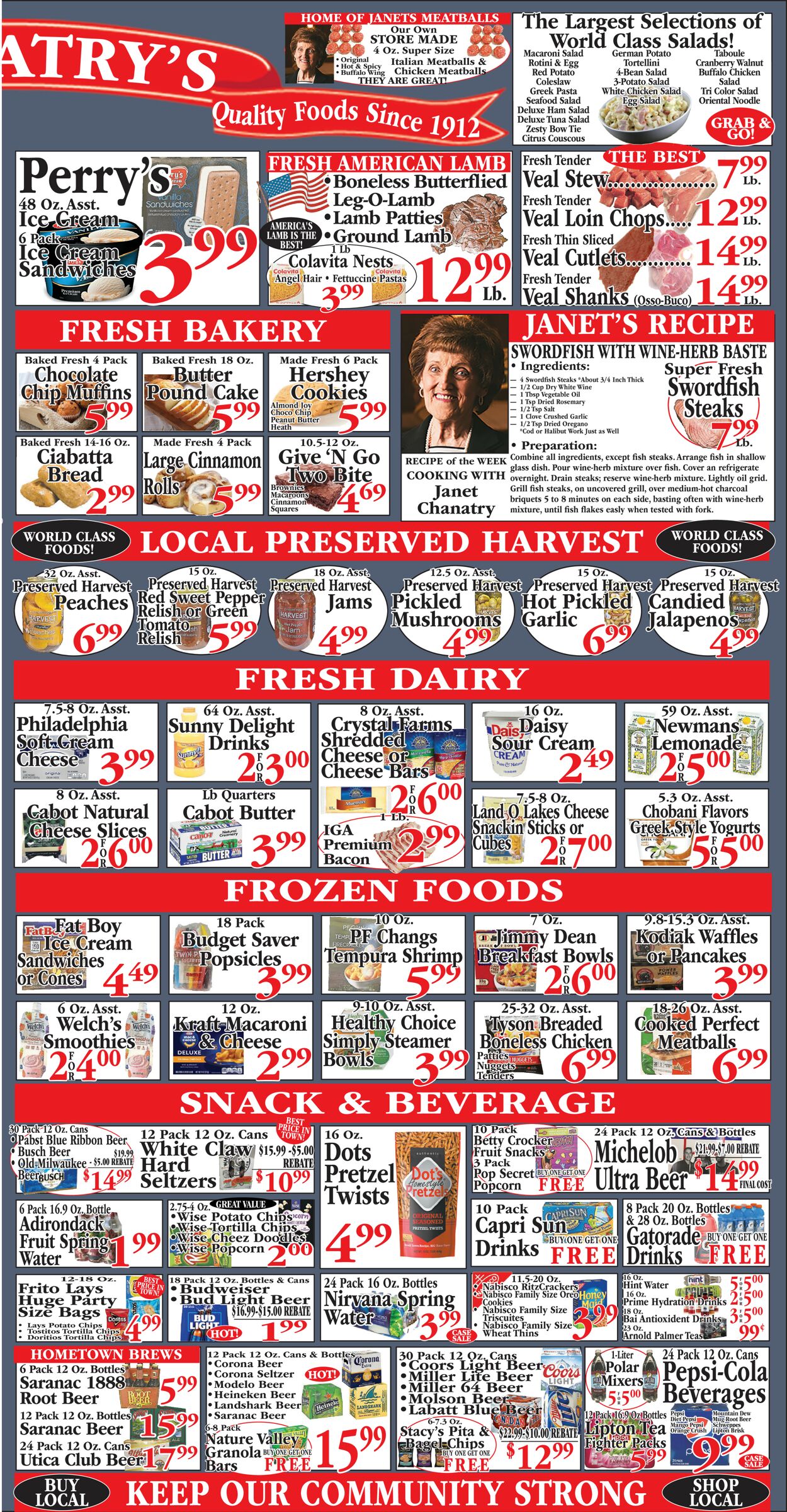 Chanatry's Hometown Market Ad from 08/20/2023