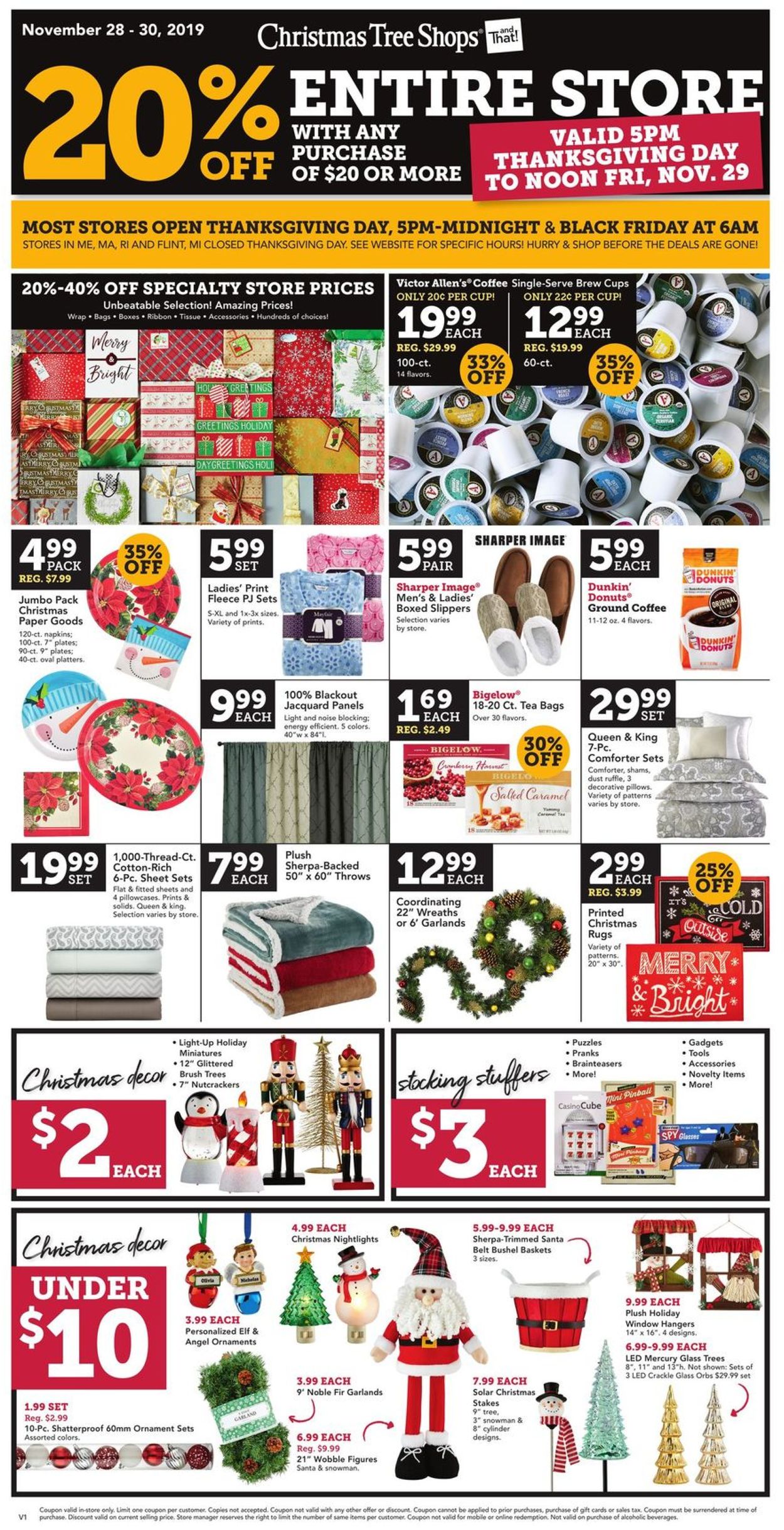 Christmas Tree Shops Ad from 11/28/2019