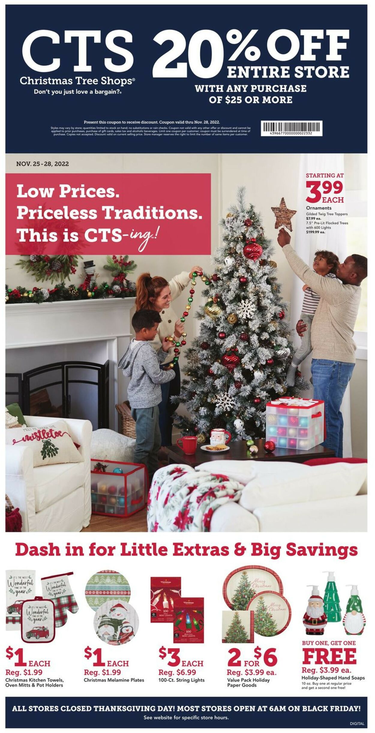 Christmas Tree Shops Ad from 11/25/2022
