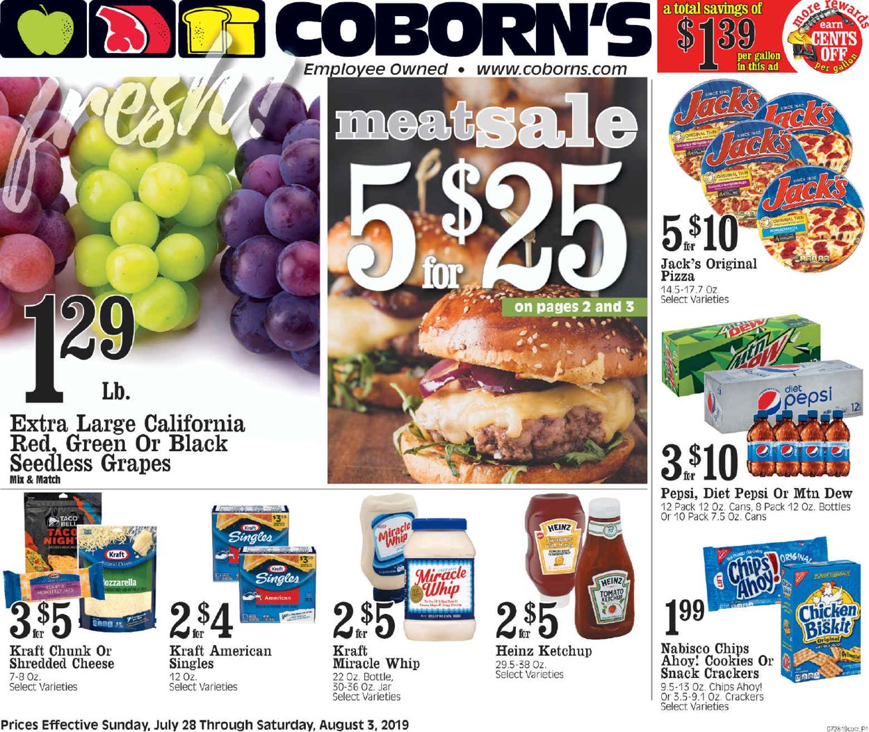 Coborn's Ad from 07/28/2019