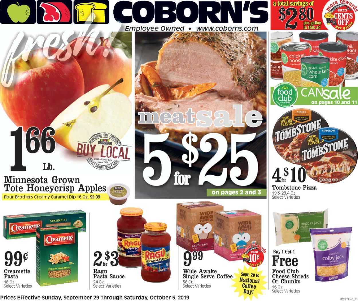 Coborn's Ad from 09/29/2019