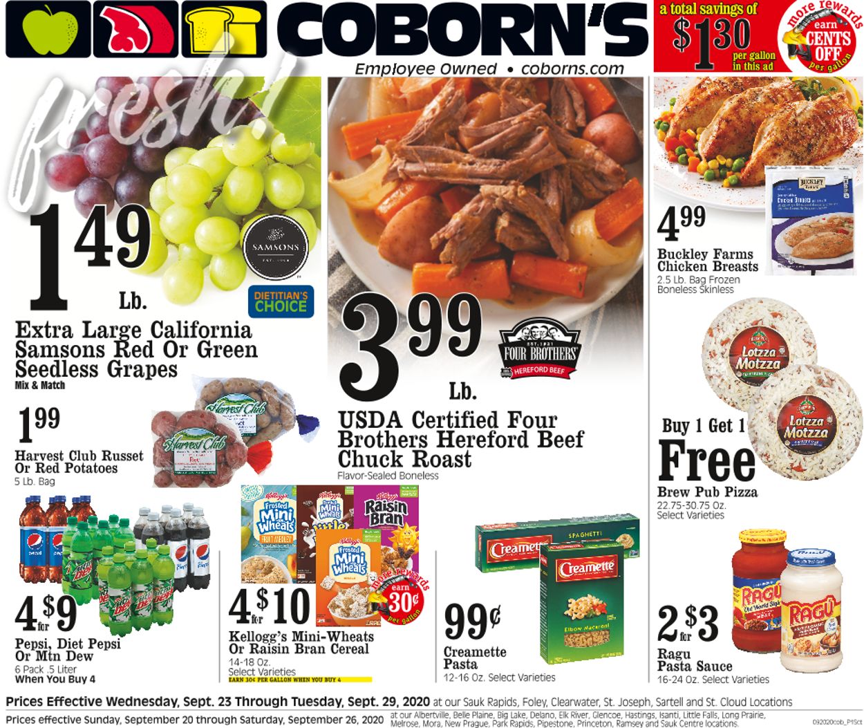 Coborn's Ad from 09/23/2020