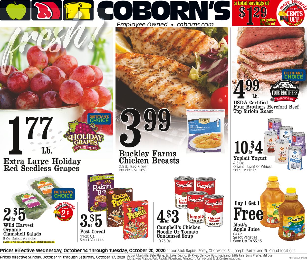 Coborn's Ad from 10/14/2020