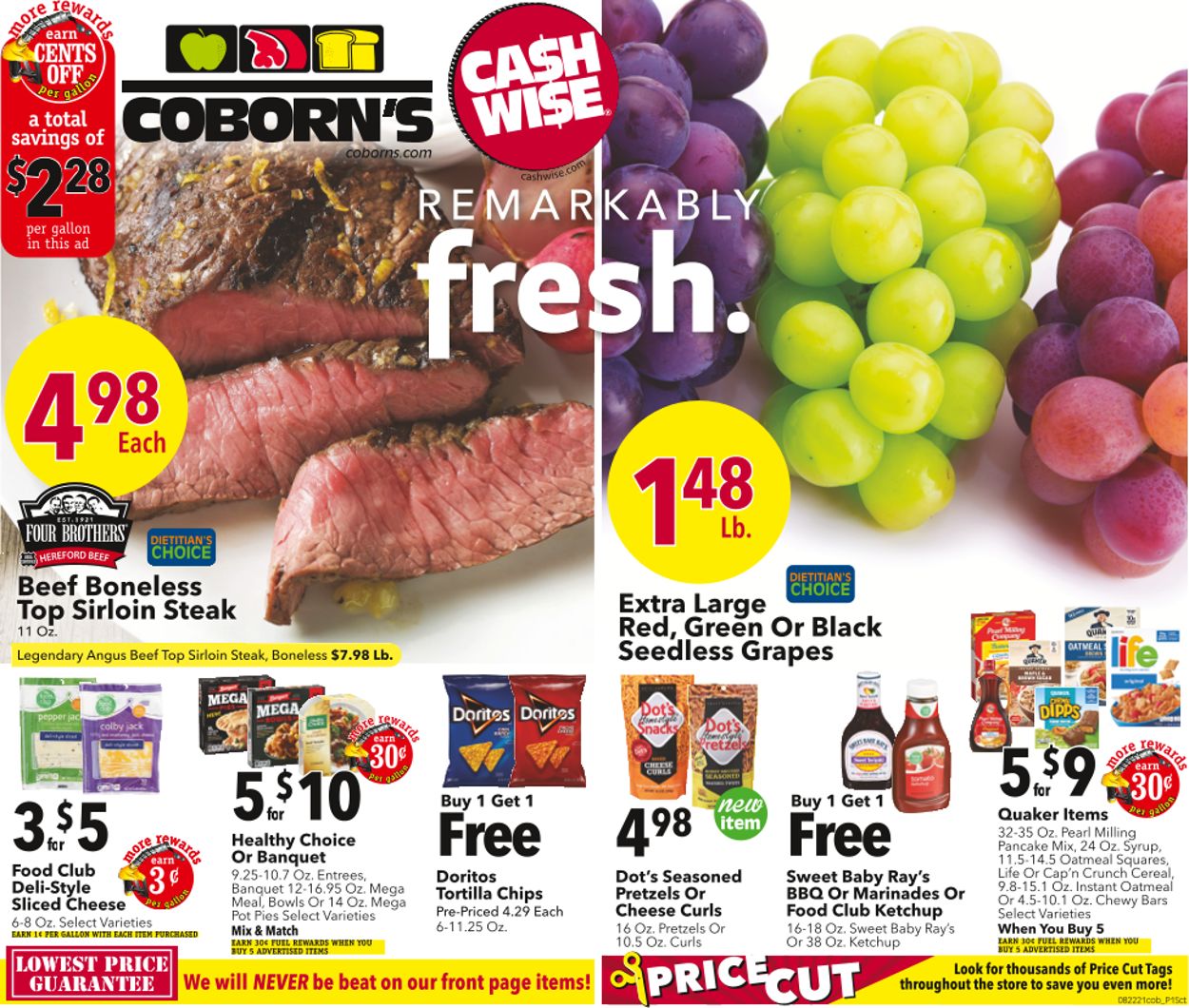 Coborn's Ad from 08/25/2021