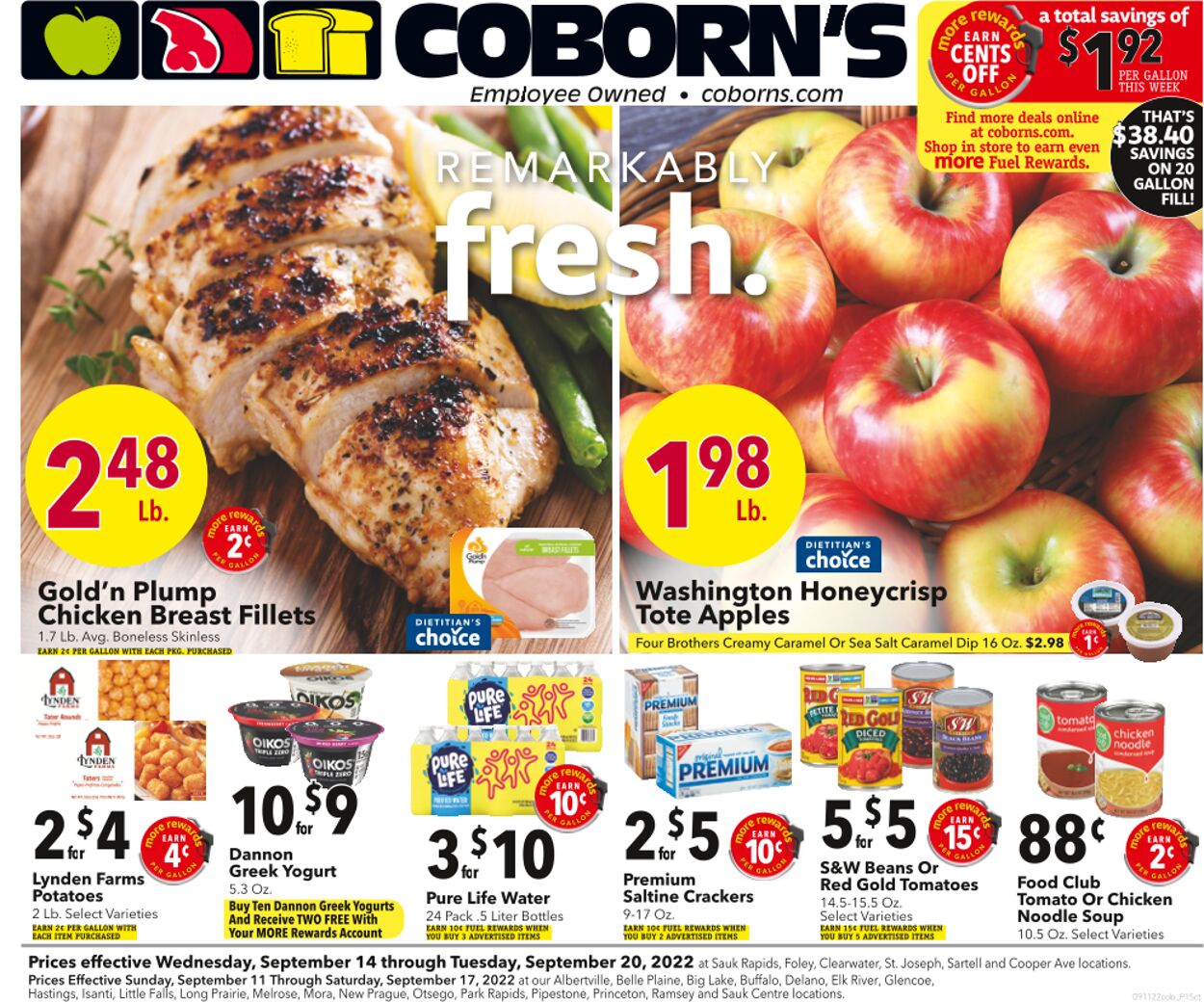 Coborn's Ad from 09/15/2022