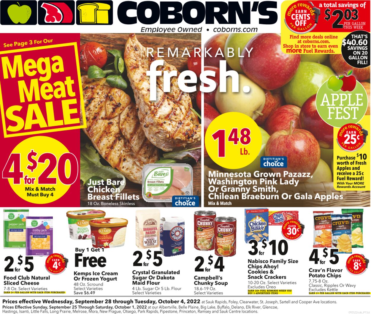 Coborn's Ad from 09/28/2022