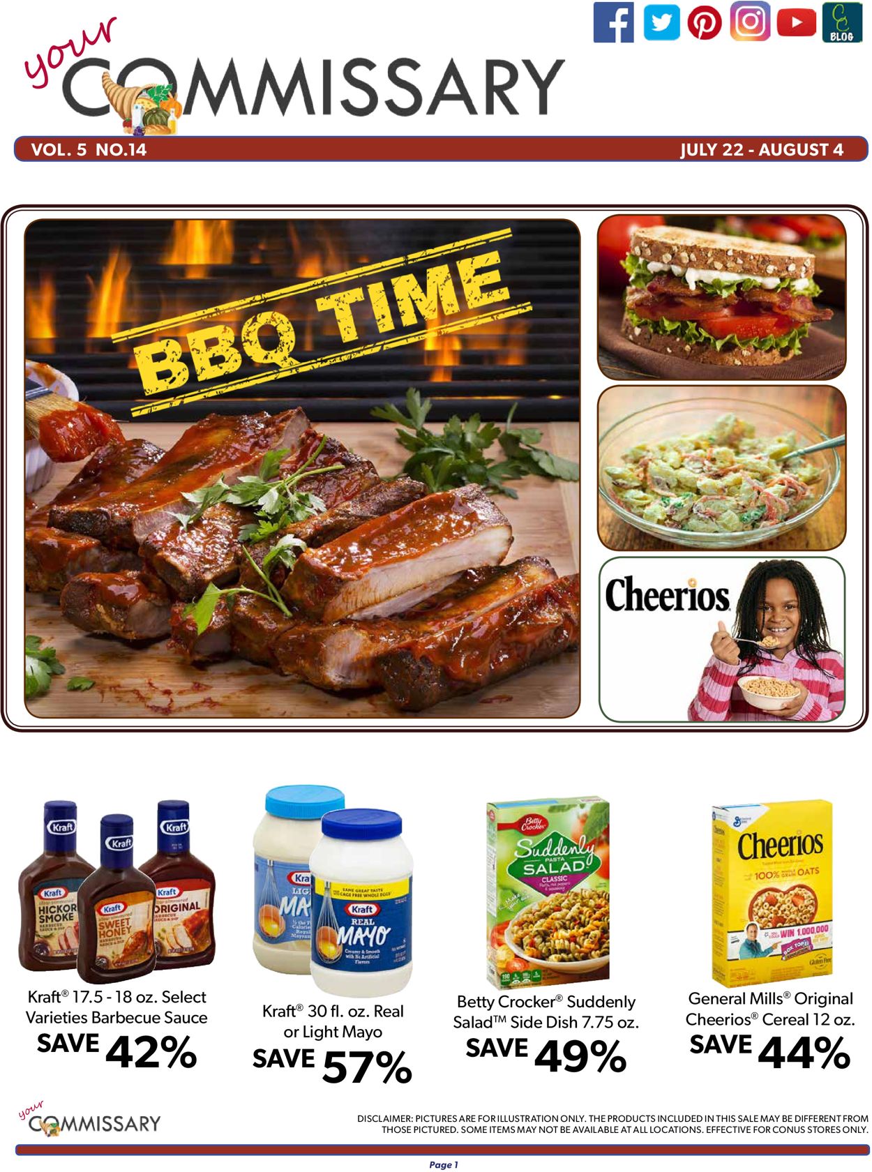 Commissary Ad from 07/22/2019