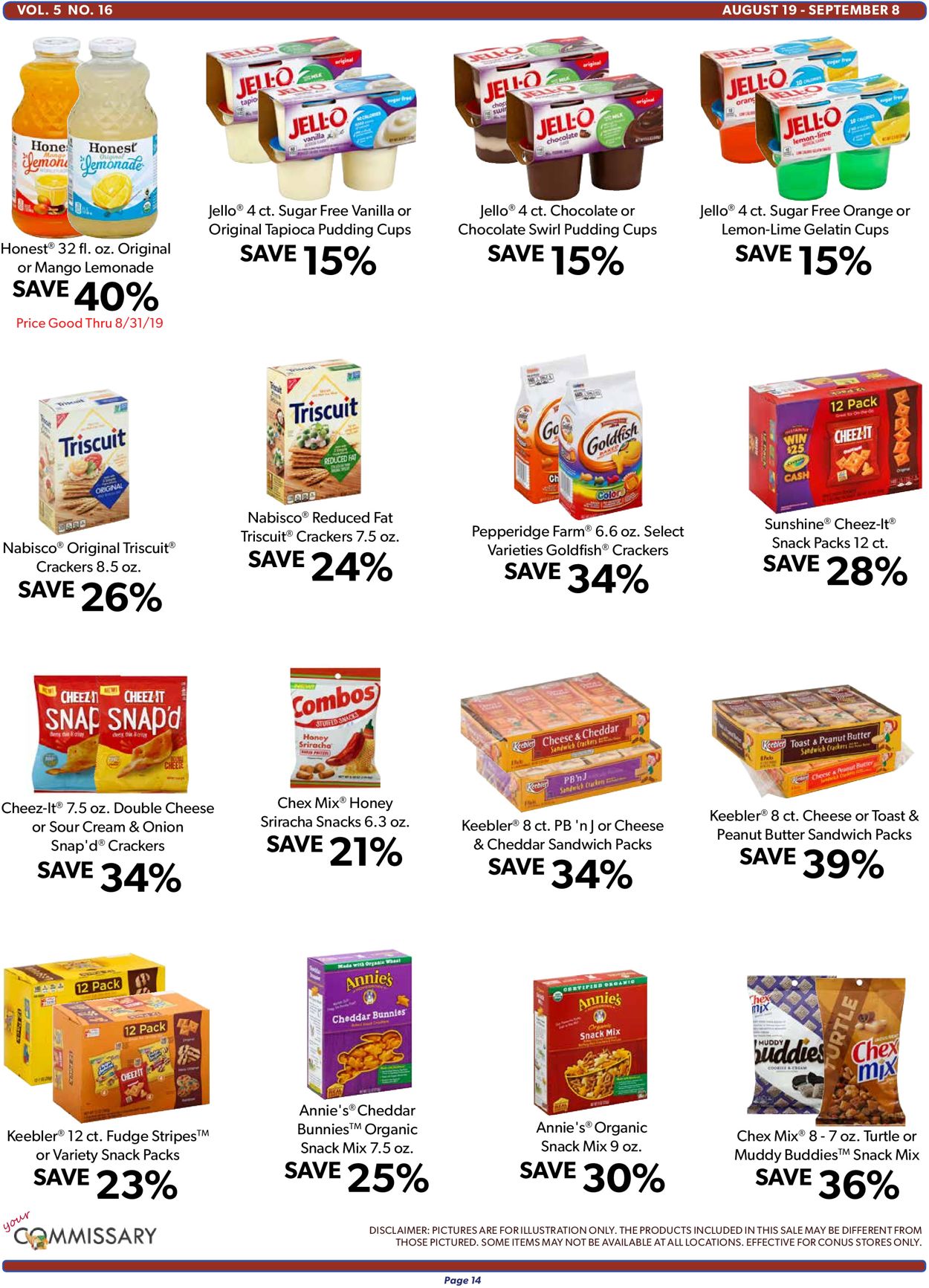 Commissary Ad from 08/19/2019