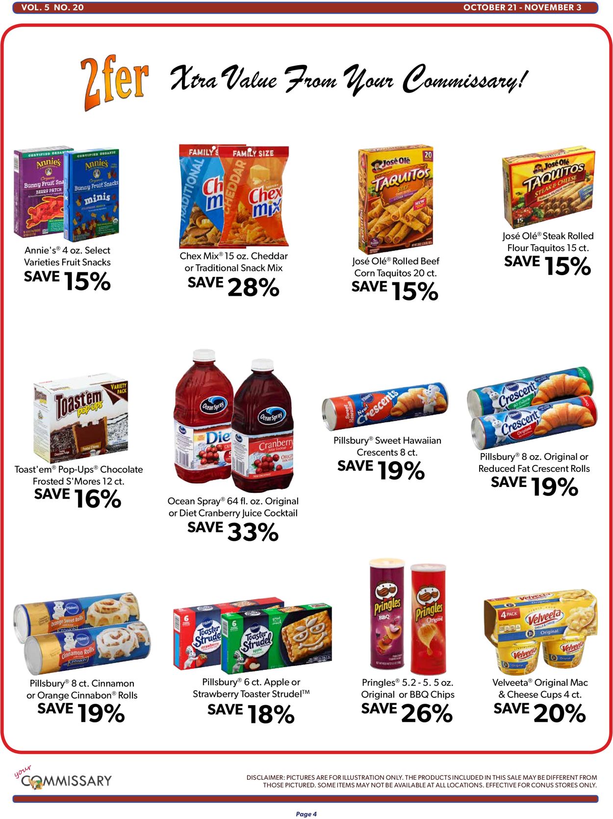 Commissary Ad from 10/21/2019