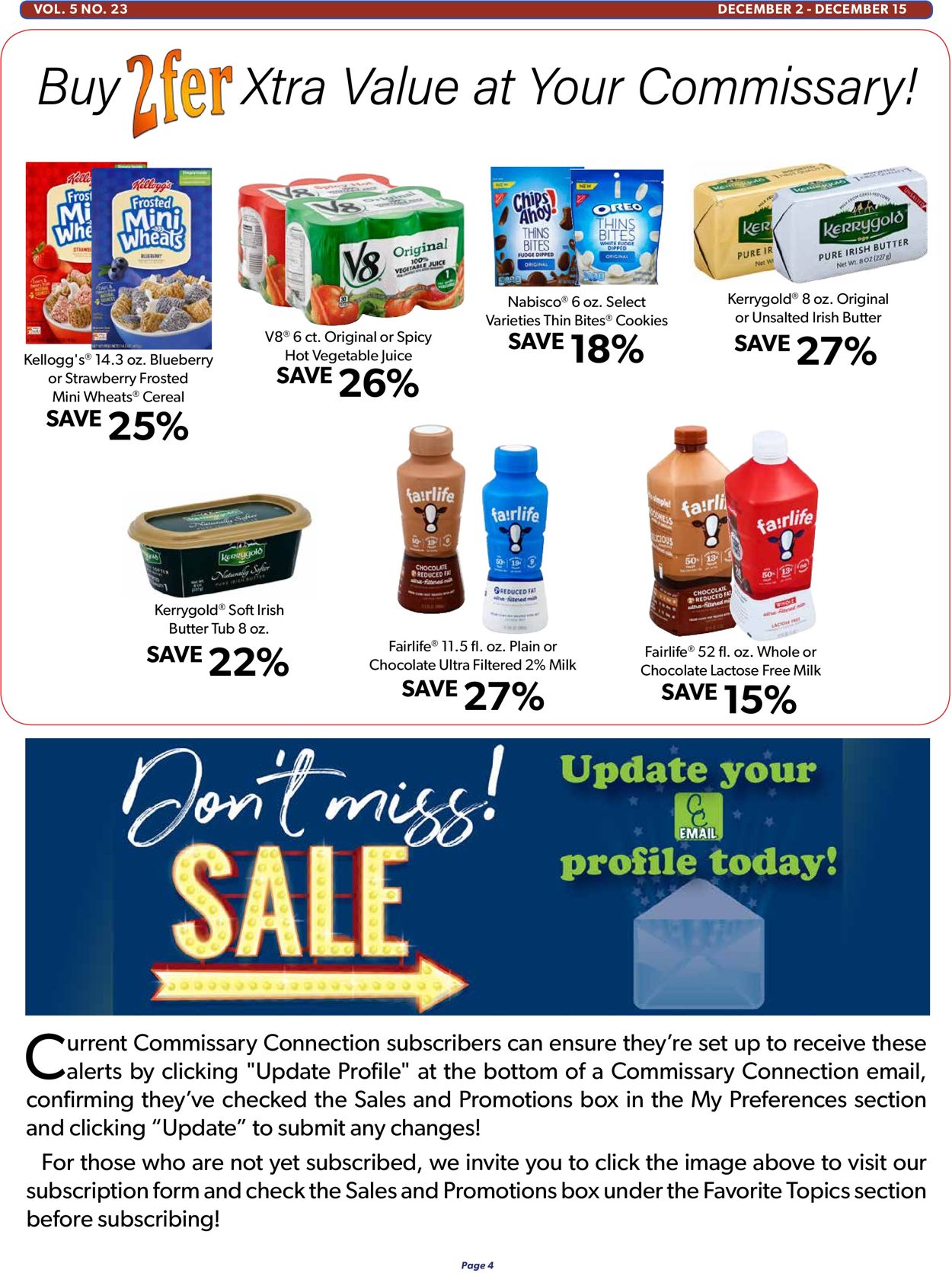 Commissary Ad from 12/02/2019
