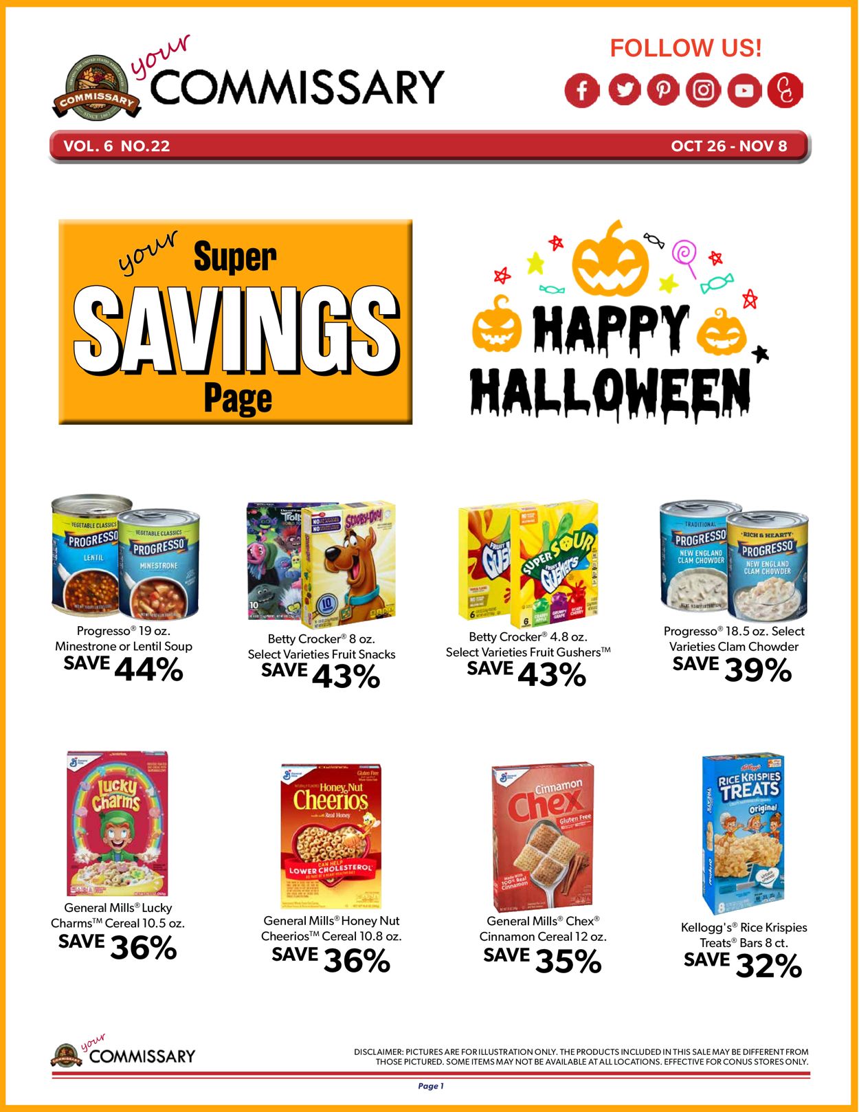 Commissary Ad from 10/26/2020
