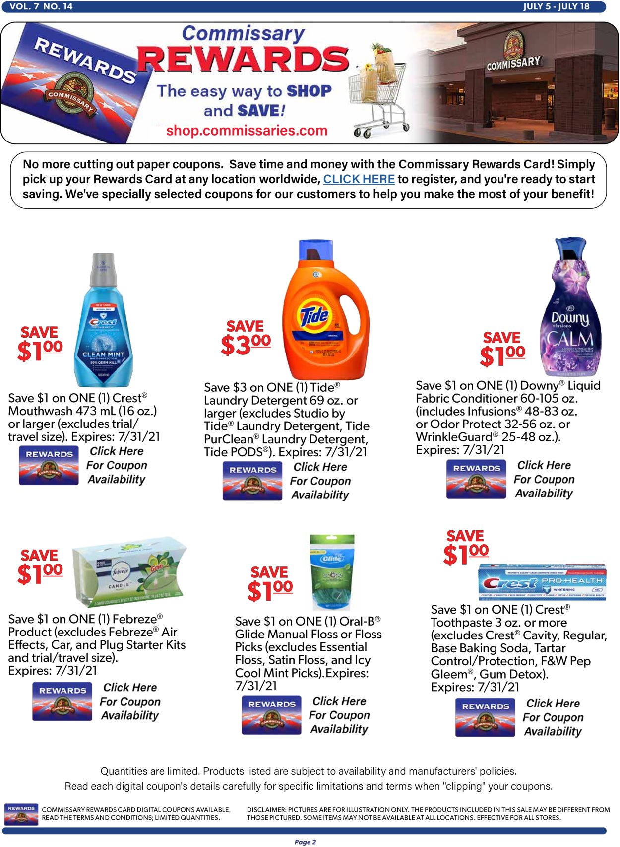 Commissary Ad from 07/05/2021