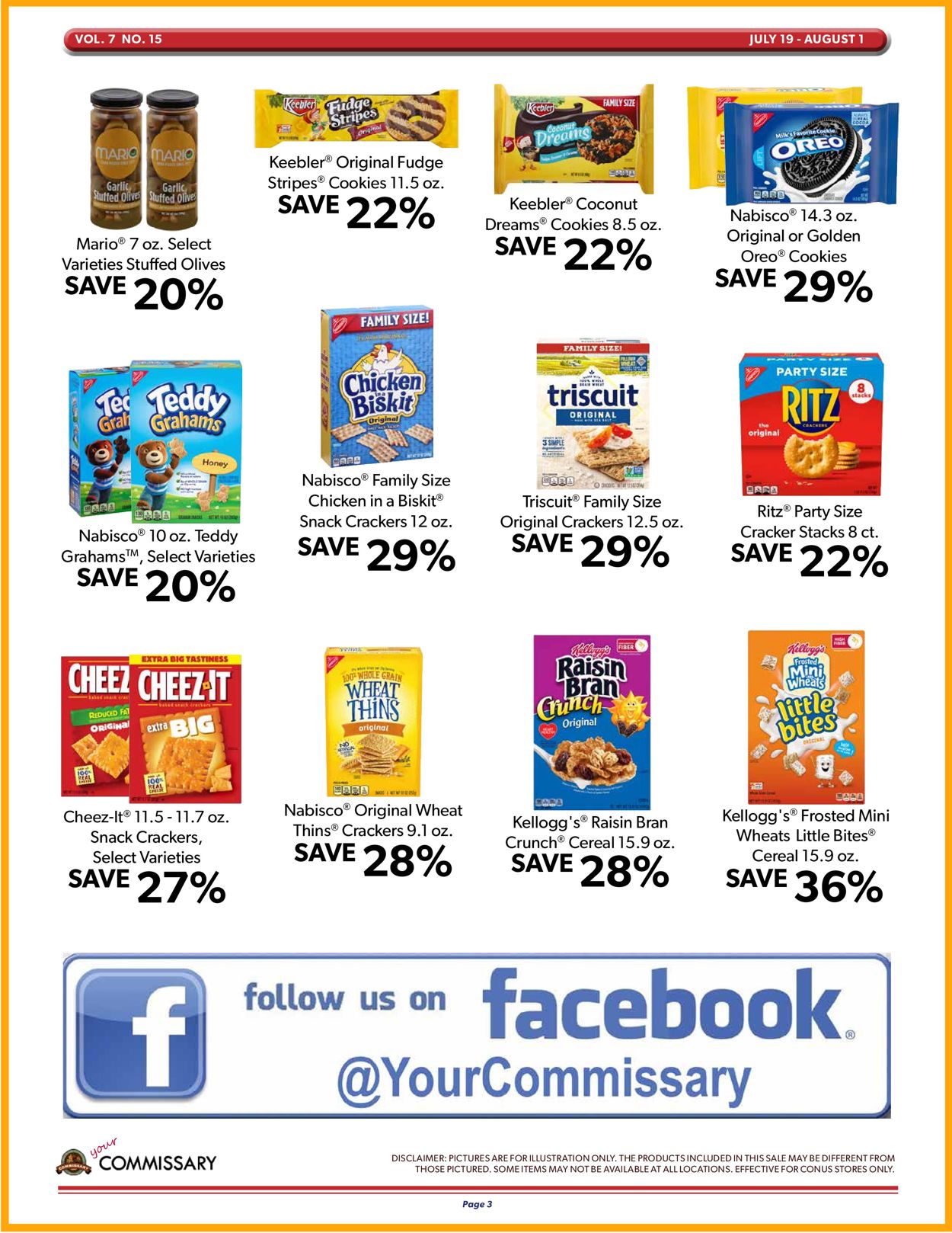 Commissary Ad from 07/19/2021