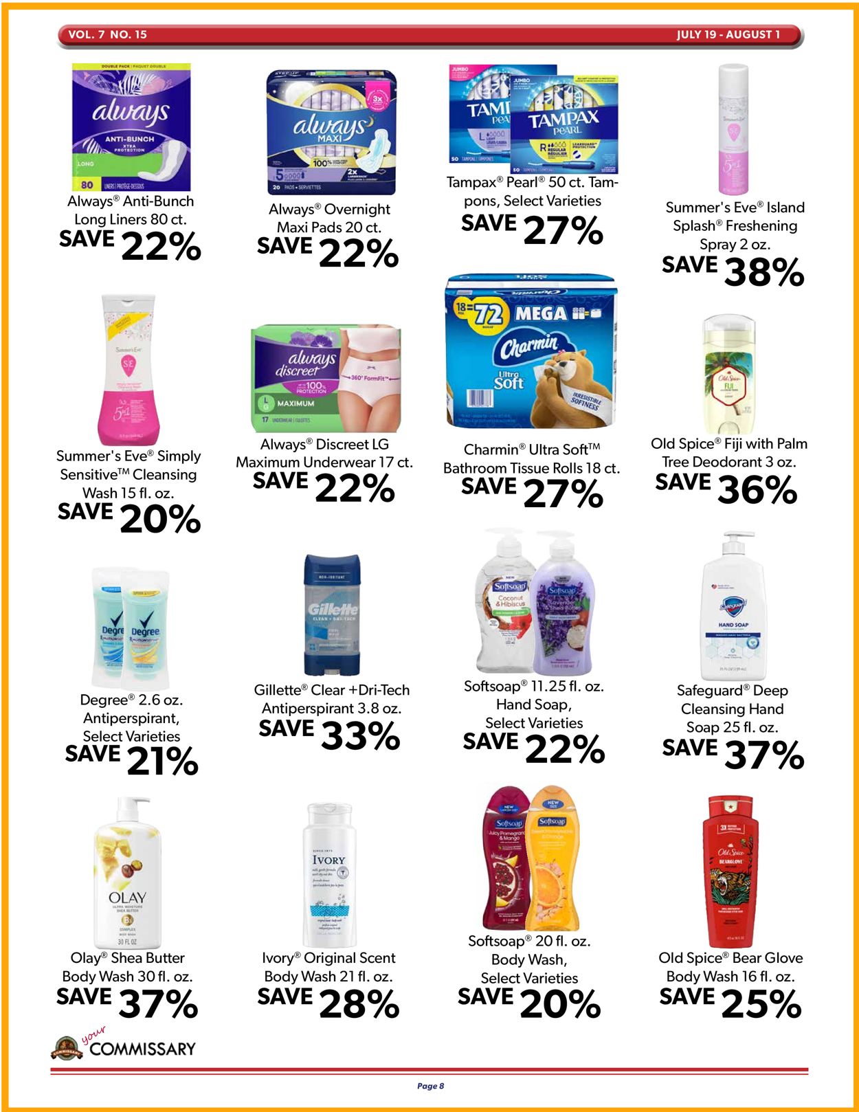 Commissary Ad from 07/19/2021