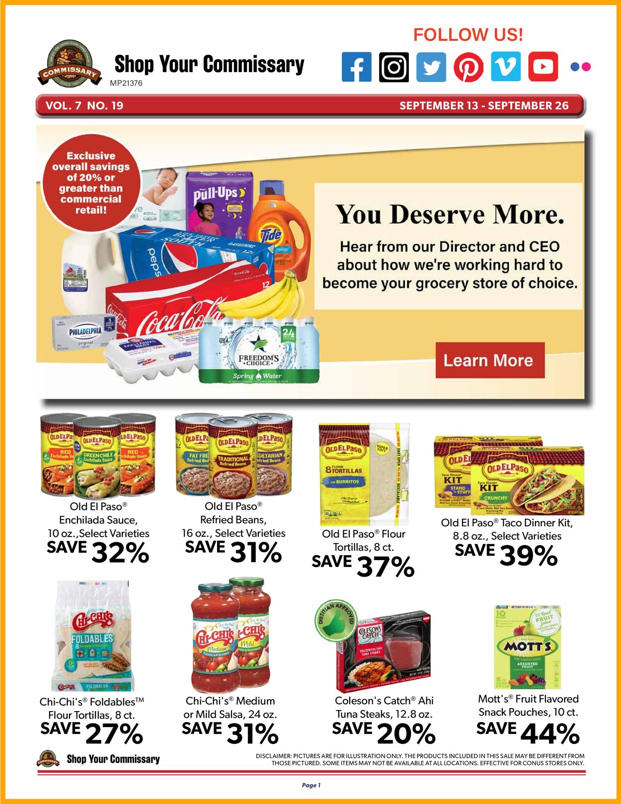 Commissary Ad from 09/13/2021