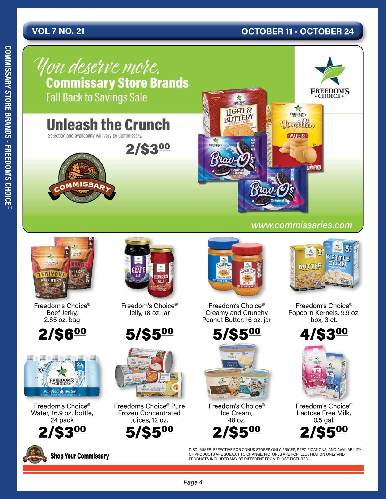 Commissary Ad from 10/11/2021