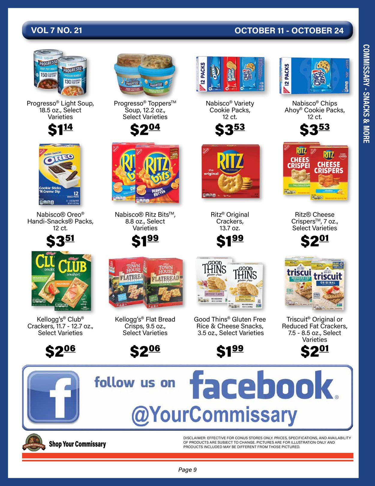 Commissary Ad from 10/11/2021