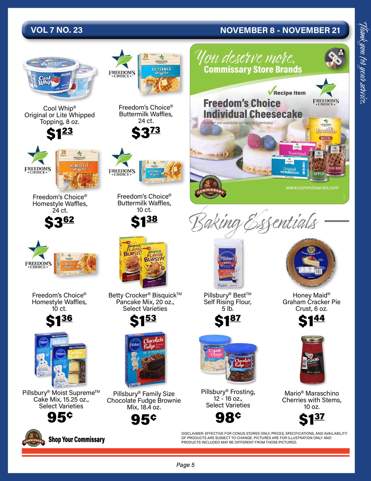 Commissary Ad from 11/08/2021