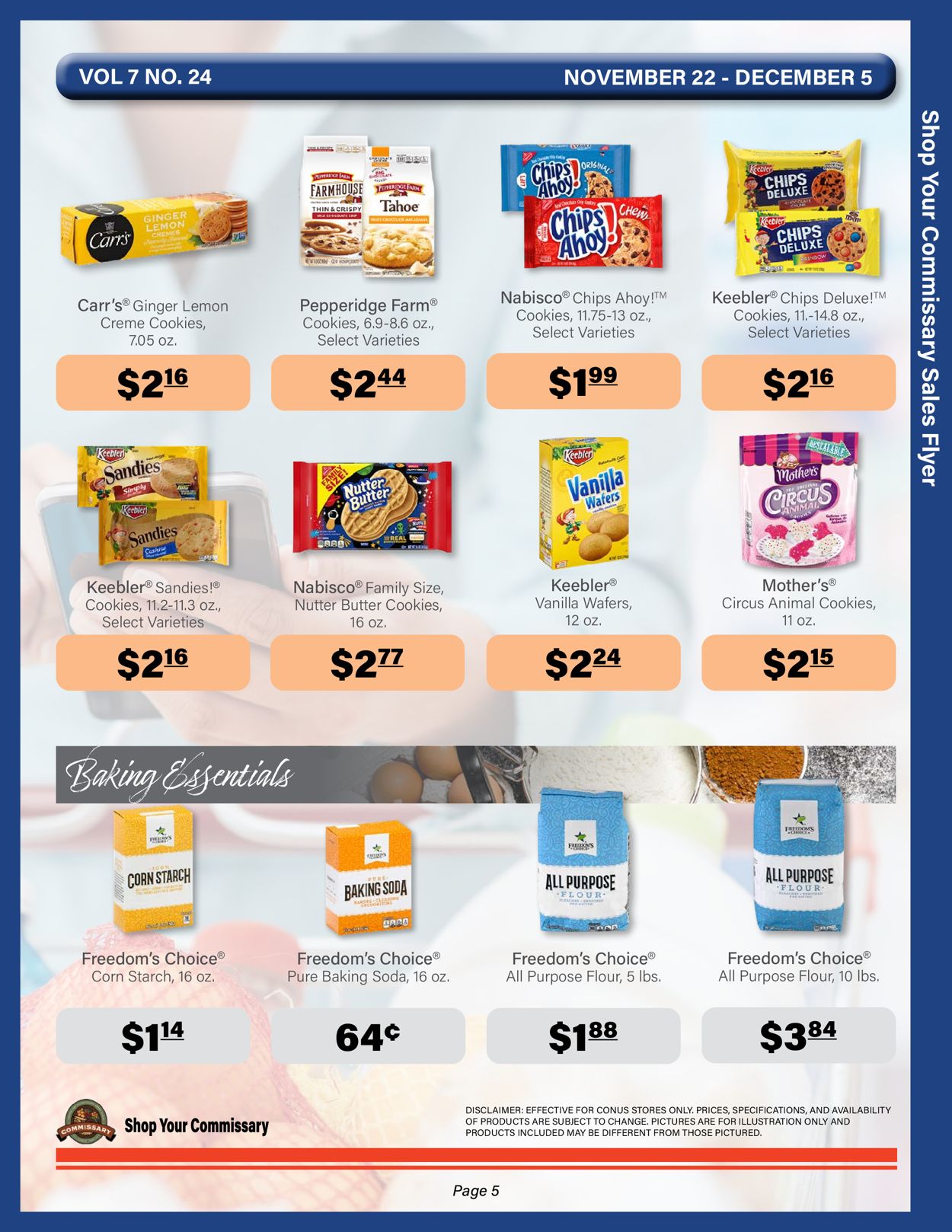Commissary Ad from 11/22/2021