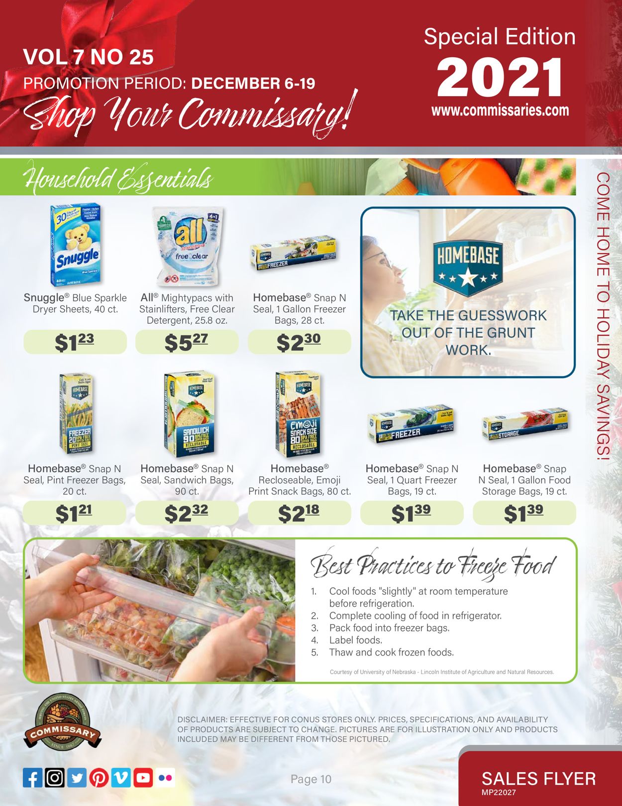 Commissary Ad from 12/06/2021