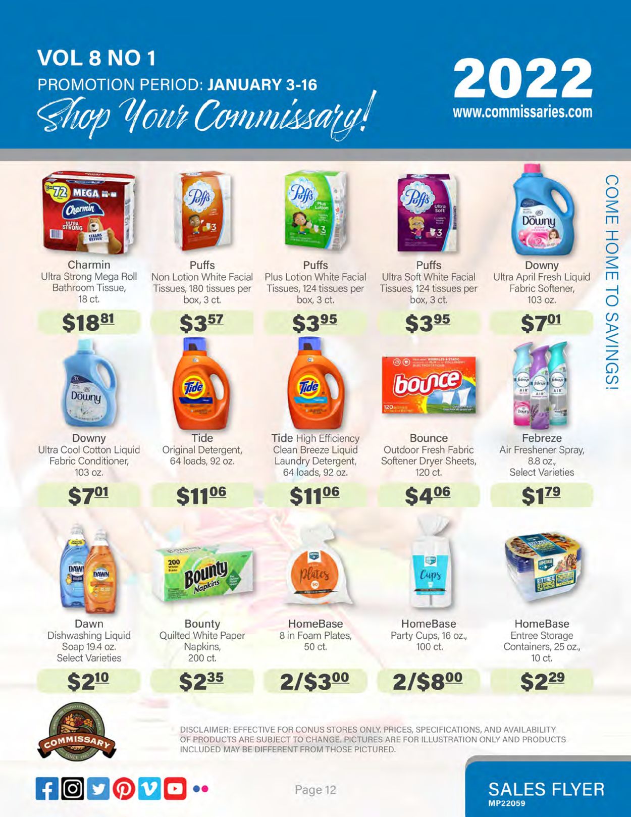 Commissary Ad from 01/03/2022