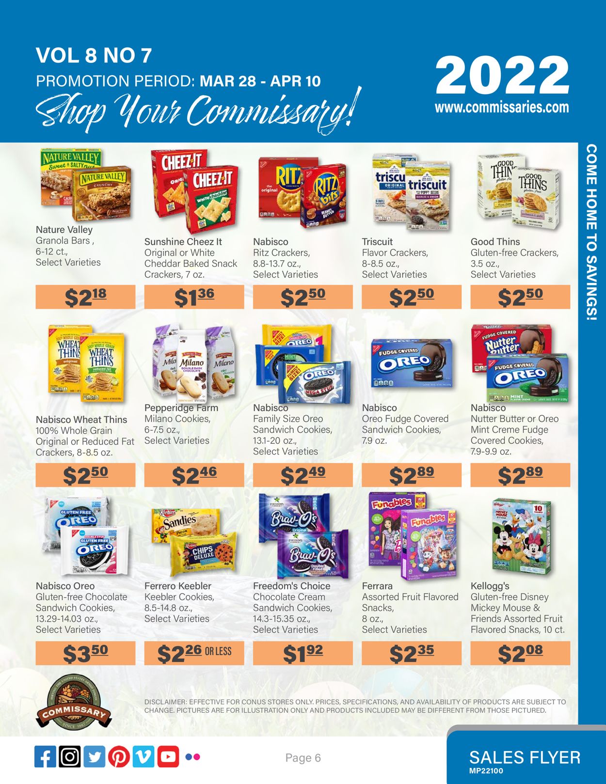 Commissary Ad from 03/28/2022