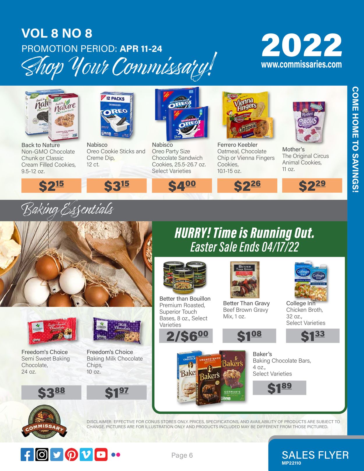 Commissary Ad from 04/11/2022