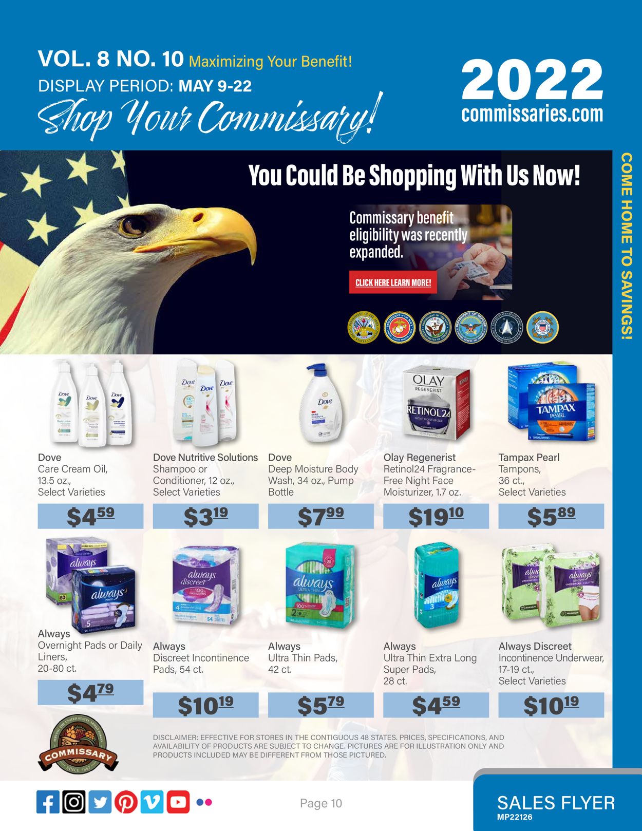 Commissary Ad from 05/09/2022