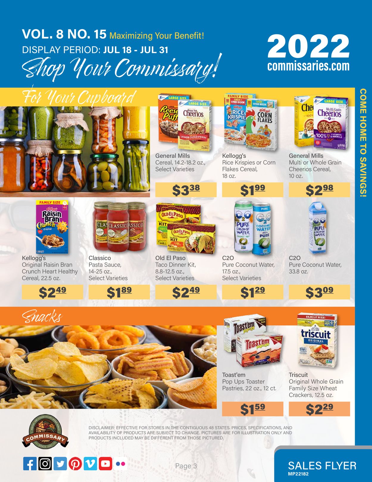 Commissary Ad from 07/18/2022