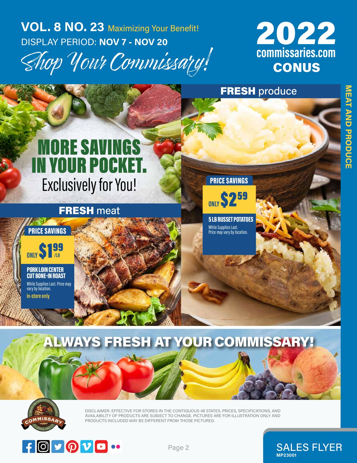 Commissary Ad from 11/07/2022