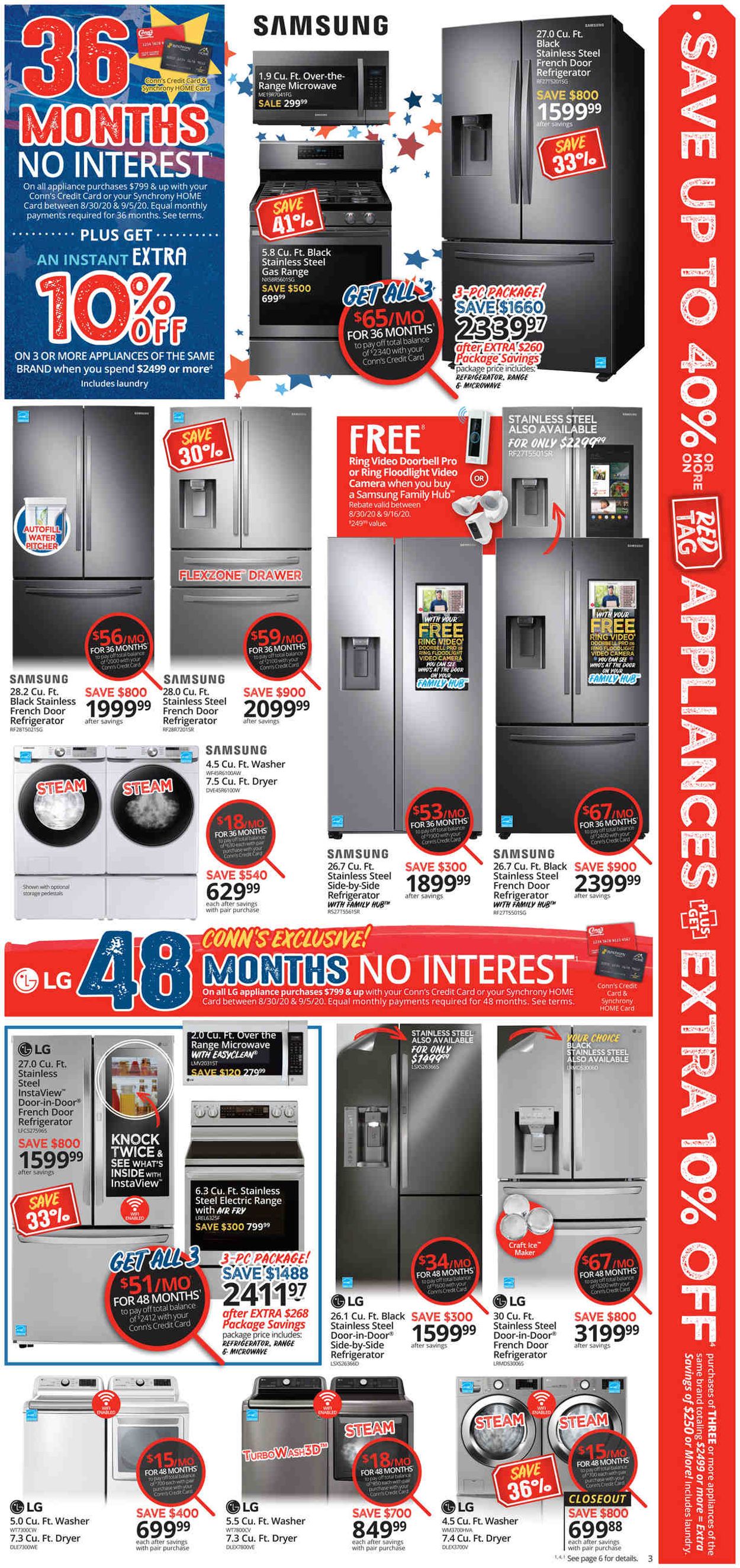 Conn's Home Plus Ad from 08/30/2020