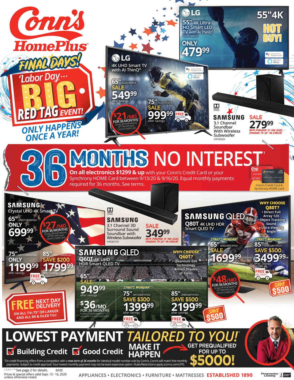 Conn's Home Plus Ad from 09/13/2020