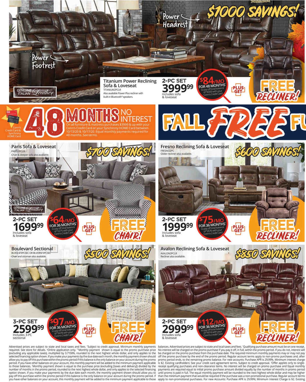Conn's Home Plus Ad from 10/13/2020