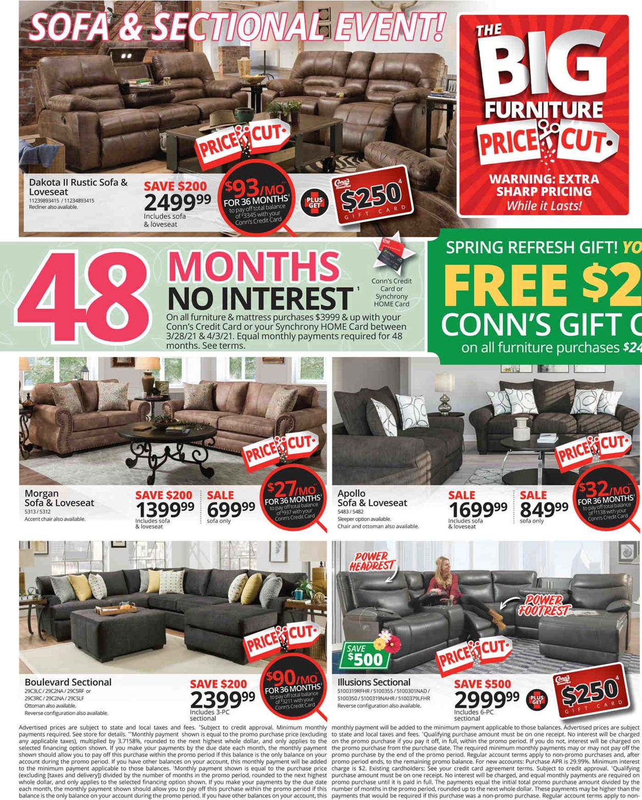 Conn's Home Plus Ad from 03/28/2021