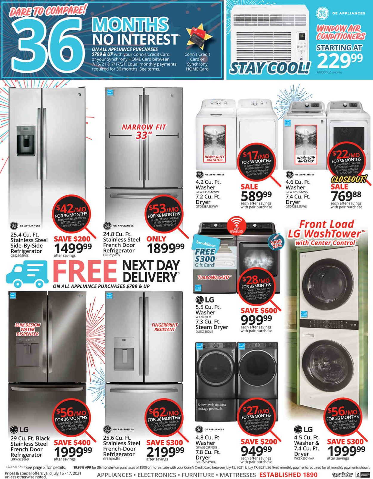 Conn's Home Plus Ad from 07/15/2021