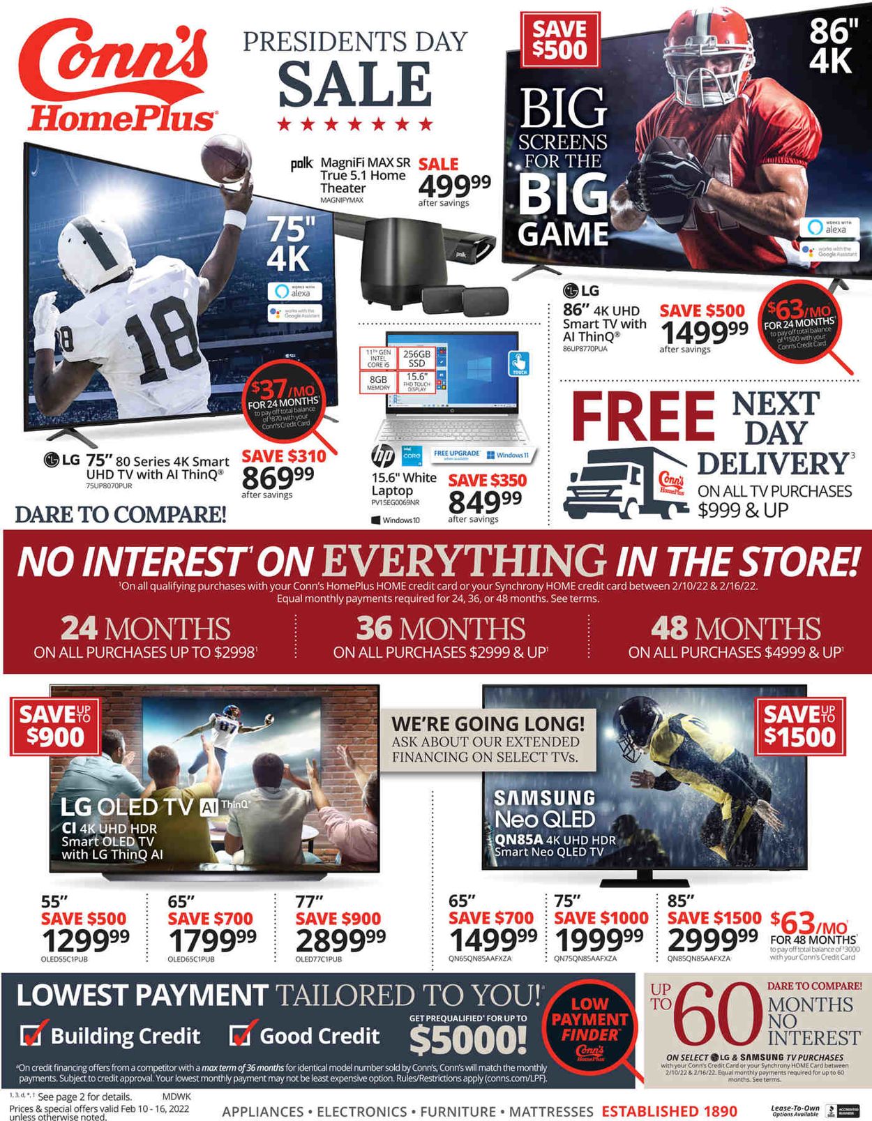 Conn's Home Plus Ad from 02/10/2022