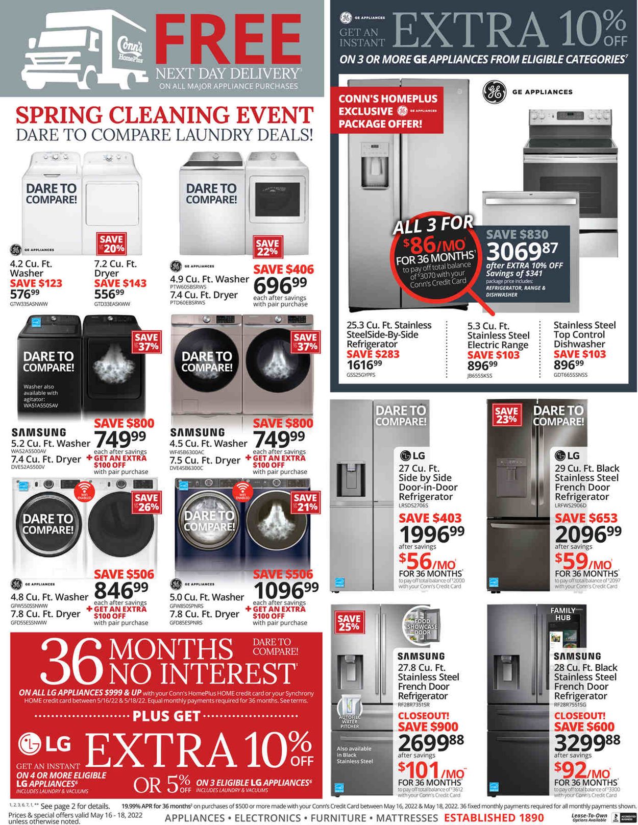 Conn's Home Plus Ad from 05/16/2022
