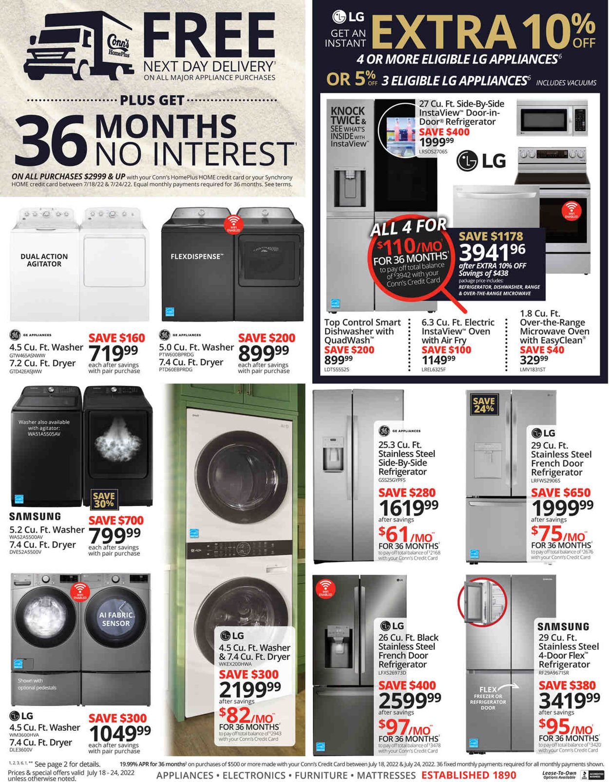 Conn's Home Plus Ad from 07/18/2022