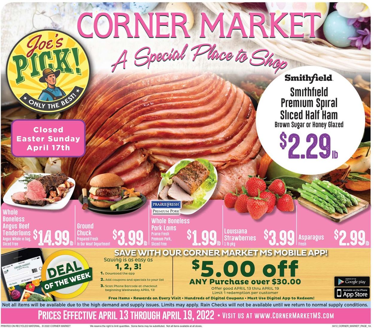 Corner Market Ad from 04/13/2022
